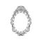Vintage frame oval, ornate pattern. Elite round frame for wedding invitations, gift