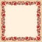 Vintage frame with traditional Hungarian floral motives