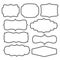 Vintage Frames Set Restaurant Bar Food Bundle Rectangular Vector