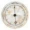 Vintage French barometer on white