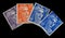 Vintage French postage stamps of 50`s