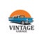 Vintage garage and original custom logo vector