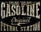 Vintage Gasoline,authentic gas pump vector illustration print. V