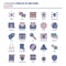 Vintage GDPR Icon set - 25 Flat Line icon set