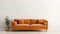 Vintage Gemstone Orange Sofa By West Elm - Realistic Rendering