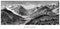 Vintage geographical image, Alpine valley
