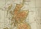 A vintage geographical map of Scotland in sepia.