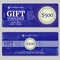 Vintage gift certificate, voucher, coupon vector mockup with money background