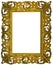 Vintage gilded wooden Frame Isolated