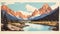 Vintage Glacier Postcard: Grand Teton National Park, 1970s