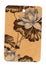 Vintage glam label with flower pattern