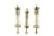Vintage glass and metal syringes on white background