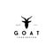 Vintage Goat head silhouette logo design