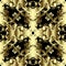 Vintage gold 3d Baroque vector seamless pattern.