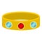 Vintage gold bangle icon isolated