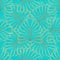 Vintage gold calligraphic 3d seamless pattern. Vector turquoise