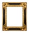 Vintage gold and piano black ornate frame