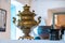 Vintage gold-plated samovar in the House Museum of Alexander Chavchavadze
