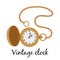 Vintage gold watch icon