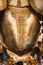 Vintage golden full plate armor with ornament