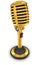 Vintage golden microphone