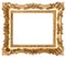 Vintage golden picture frame. Antique style object