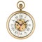 Vintage Golden Pocket Watch, 3D rendering