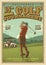 Vintage golf poster