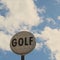 Vintage golf sign