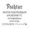 Vintage gothic font vector illustration