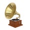 Vintage Gramophone Isolated