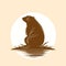 Vintage Graphic Design: Silhouette Logo Series Of A Beaver