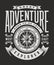 Vintage Great Adventure Typography On Black Background