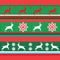 Vintage Green Border New Year & CHRISTMAS Winter Holiday Decoration. Vector template, seamless pattern
