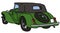 Vintage green cabriolet