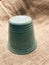 Vintage Green Celadon Glaze Ribbed Pottery Planter
