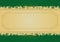 Vintage Green and Gold decorative banner vector