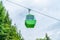Vintage green gondola of Mount Katrin cable car, Austria