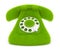 Vintage green phone of grass. Icon 3D