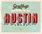 Vintage greetings from Austin vacation card