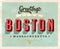 Vintage greetings from Boston vacation card