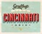 Vintage greetings from Cincinnati vacation card