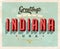 Vintage greetings from Indiana Vacation Postcard.