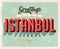 Vintage greetings from Istanbul, Turkey vacation card