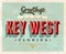 Vintage greetings from Key West vacation card