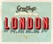 Vintage greetings from London, United Kingdom vacation card