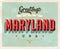 Vintage greetings from Maryland Vacation Postcard.