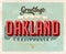 Vintage greetings from Oakland vacation card