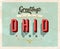 Vintage greetings from Ohio Vacation Postcard.