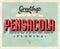 Vintage greetings from Pensacola vacation card